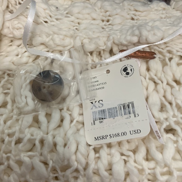 NWT FREE PEOPLE IMELDA CROCHET KNIT CARDIGAN - Picture 6 of 6